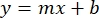 figure-protocol-1 Linear equation y=mx+b, algebraic formula, educational math concept.