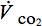 Ventilation rate symbol, \( \dot{V}_{CO2} \), used in respiratory physiology equations.
