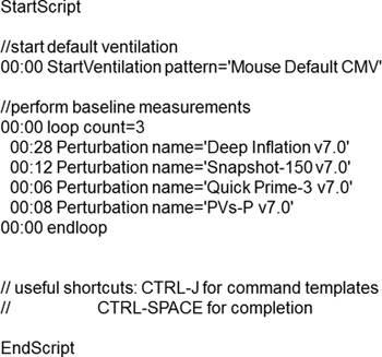 figure-results-6 Experiment script for mouse ventilation; includes control commands and perturbation sequence.