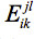 Tensor notation example in abstract algebra; mathematical expression illustrating index notation.
