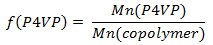figure-protocol-3 Polymer composition formula: f(P4VP)=Mn(P4VP)/Mn(copolymer), ratio calculation, diagram.