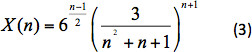 figure-introduction-3 Mathematical formula for sequence transformation, equation X(n)=6^(2/(n^2+n+1))^(n+1).