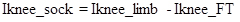 knee moment calculation equation; formula for equilibrium; biomechanics analysis.
