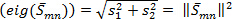 Mathematical formula, eigenvalue calculation, equation for vector norm, algebraic expression.