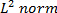 L² norm equation representing vector magnitude in statistical data analysis.