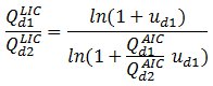 Formula for charge distribution in Li-ion capacitors; ratio expression; electrochemical analysis.