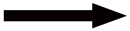 Arrow symbol representing direction or vector magnitude in physics or mathematics diagrams.