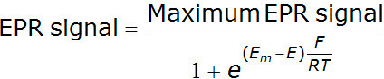 EPR signal formula, electron paramagnetic resonance, scientific equation, signal analysis diagram
