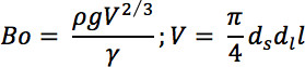 Bo number equation; buoyancy analysis; formula for volume; static equilibrium study