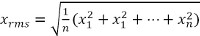 Root-mean-square equation diagram, formula analysis, educational mathematics.