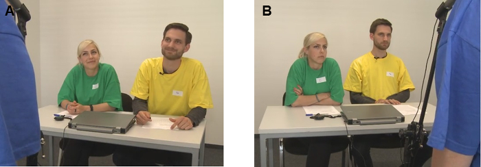 Human decision-making experiment setup with participants; behavioral study analysis.