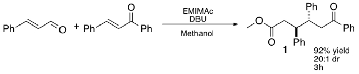 figure-introduction-2 Organic chemistry reaction, chemical equation, DBU catalyst, methanol, high-yield synthesis diagram.