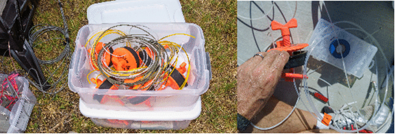 figure-results-4 Seismic geophones equipment setup; ground measurement; seismic activity analysis experiment.