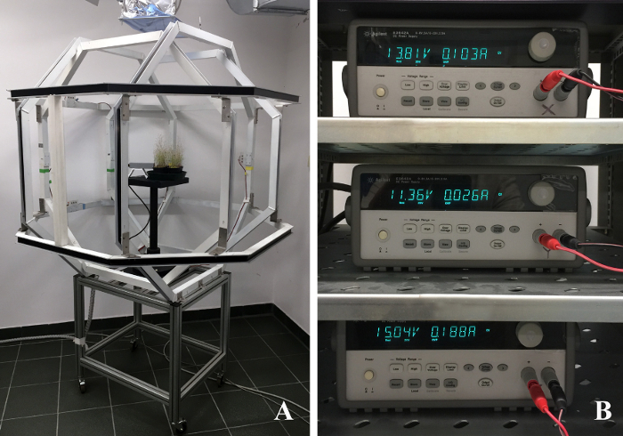 figure-results-1 Plant growth chamber with environmental controls, electrical monitoring equipment showing voltage and current.