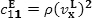 Elasticity equation c11E=ρ(vLx)², material property formula, physics context.