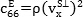 Elastic modulus equation diagram: \( c_{66}^E = \rho (v_x^{S\perp})^2 \); for material properties.