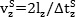 Velocity formula vzs=2lz/Δtzs; physics equation diagram; speed calculation method.