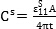 Capacitance equation Cs=ε11S/4πt, formula for electrical properties analysis, circuit design.