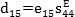Equation for piezoelectricity, showing \(d_{15}=e_{15}s^E_{44}\), related to stress and strain.