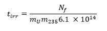 figure-protocol-4 Nuclear engineering equation; irradiation time formula in isotope analysis and fuel cycle studies.