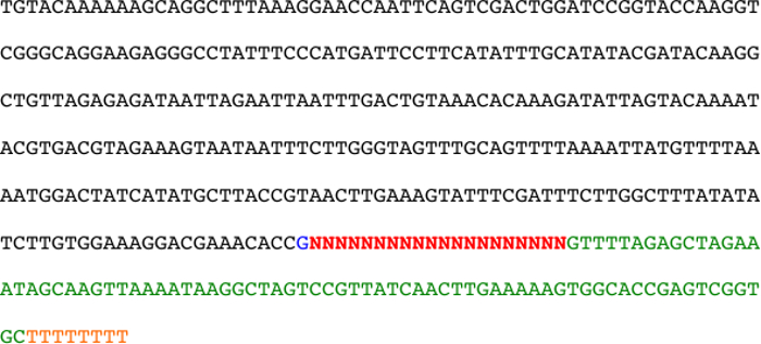 DNA sequence data with highlighted base mutations, showcasing genetic analysis results.