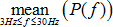 Mean power spectral density formula, equation, frequency range 3-30 Hz, scientific analysis.