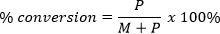 figure-protocol-1 % conversion formula; equation for calculating chemical conversion percentage.