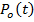 Equation showing P_o(t), mathematical parameter in time-dependent analysis.