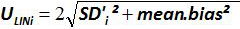 figure-results-6 נוסחת אי ודאות U_LINI=2√(SD_i^2+ממוצע.הטיה^2), ניתוח נתונים סטטיסטיים.