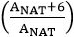 Static equilibrium equation (A_NAT + 6)/A_NAT, formula in diagram for analysis studies.