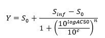 Dose-response equation, logistic model, scientific data analysis, pharmacology study results.