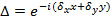 静态平衡方程 Δ=e^（-i（δxx+δyy）），用于研究分析的数学公式。