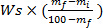 equation Ws x (mf-mi)/(100-mf) for static equilibrium, formula diagram, educational use