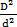 Second derivative notation D squared over d squared, mathematical formula.