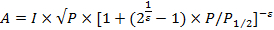 Absorption equation formula; mathematical representation in spectroscopy analysis.