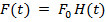 Static equilibrium formula, F(t)=F₀H(t), equation for force analysis and dynamics research.