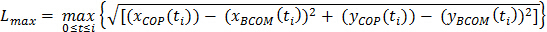 Static equilibrium formula, Lmax, symbol analysis, balance point comparison diagram.