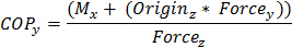 figure-introduction-2 Static equilibrium formula, COpY equation shown in biomechanics analysis diagram for force calculations.