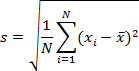 Standard deviation formula, equation, statistical analysis, variance calculation method.