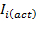 Italic mathematical symbol "I_i(act)" for activation intensity formula.