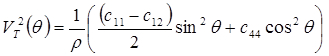 Static equilibrium formula; equation for transverse wave velocity, material constants.