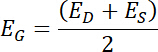figure-protocol-1 EG formula: (ED + ES) / 2, energy calculation equation, educational use.