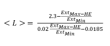 Mathematical formula for experimental result analysis in a spectroscopy study, includes <L> equation.
