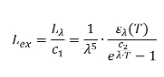 figure-introduction-2 Thermodynamic formula; blackbody radiation equation; scientific analysis; spectral fitting.