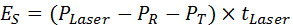 figure-protocol-7 Laser energy absorption equation \(E_S=(P_{Laser}-P_R-P_T)\times t_{Laser}\).