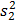 Mathematical symbol, s squared over two, in statistical equation.