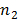 n subscript 2 in mathematical formula, symbol highlighting variable notation.