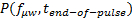 Equation for optical power analysis, P(f_μW, t_end-of-pulse), used in photonic study.