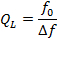 figure-protocol-13 Quality factor QL formula image, showing QL=f0/Δf in electrical circuits analysis.