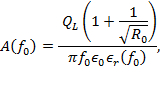 figure-protocol-16 Resonance frequency formula; equation for quality factor analysis in electromagnetic study.
